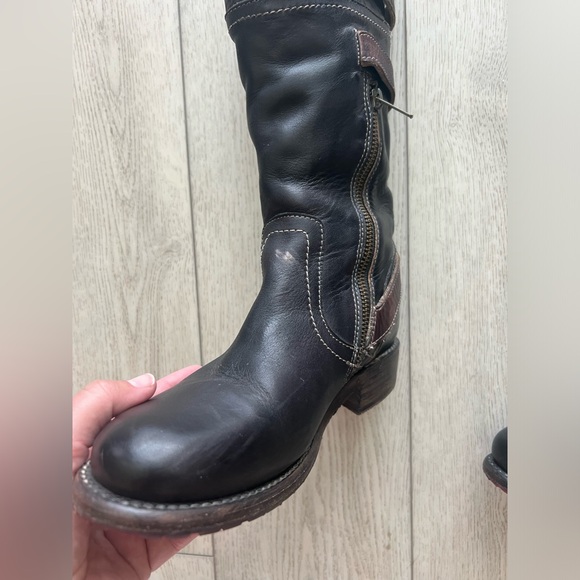 Bed Stu Dorset Women’s Leather Moto Style Boots with Buckles 7.5 - Picture 6 of 11